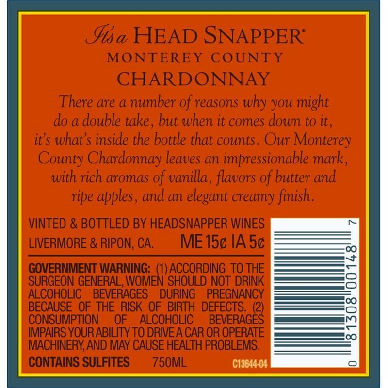 It S A Headsnapper Chardonnay White Wine 750 Ml Instacart