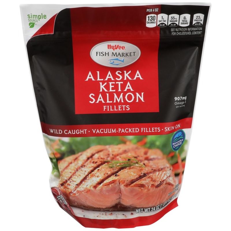 Hyvee Fish Market Alaska Keta Salmon Fillets (24 oz) Instacart