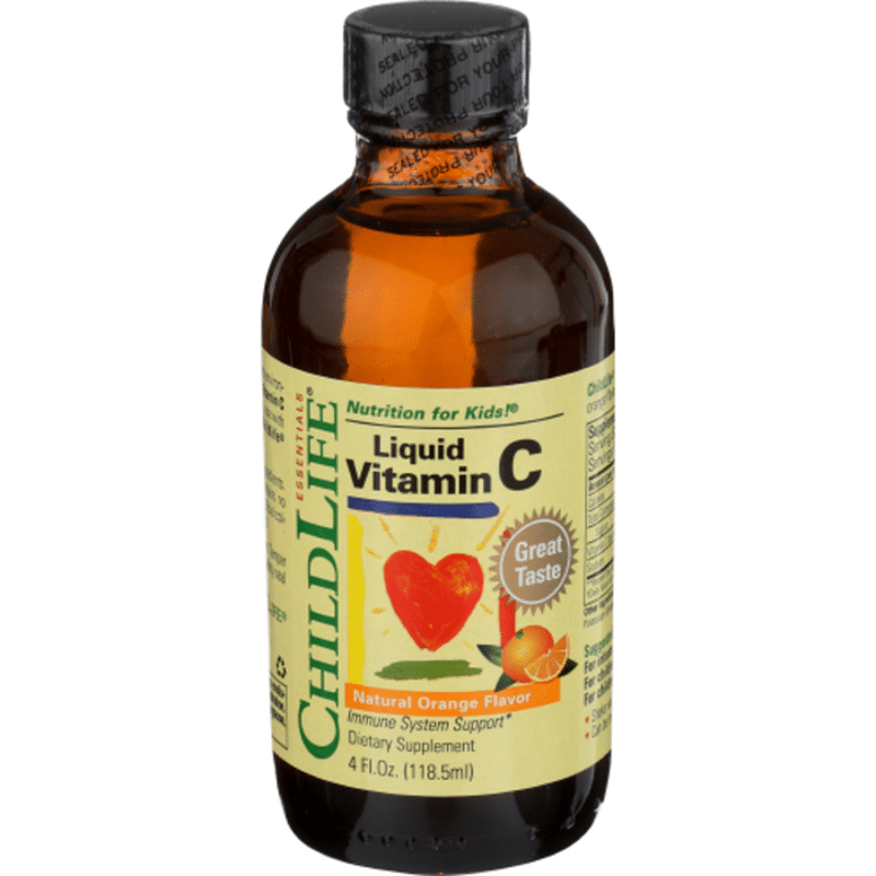 Child Life Dietary Supplement, Liquid Vitamin C, Orange, Immune System