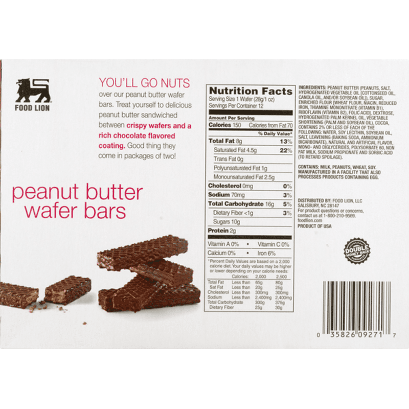 Food Lion Wafer Bars, Peanut Butter, Box (2 oz) from Food Lion Instacart