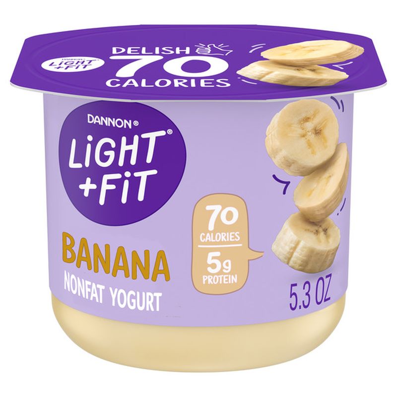 Light + Fit Nonfat GlutenFree Banana Yogurt (5.3 oz) Delivery or