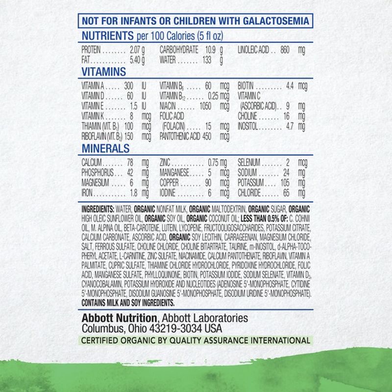 organic ready to feed formula