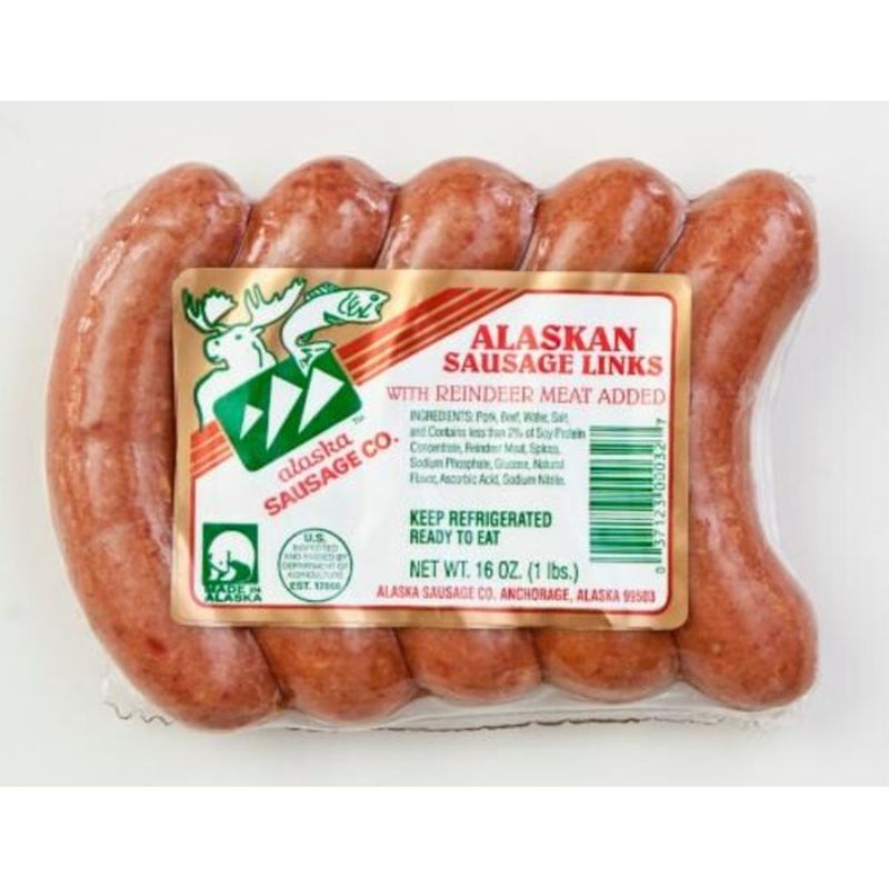 Alaska Sausage & Seafood Alaskan Sausage Links With Reindeer Meat