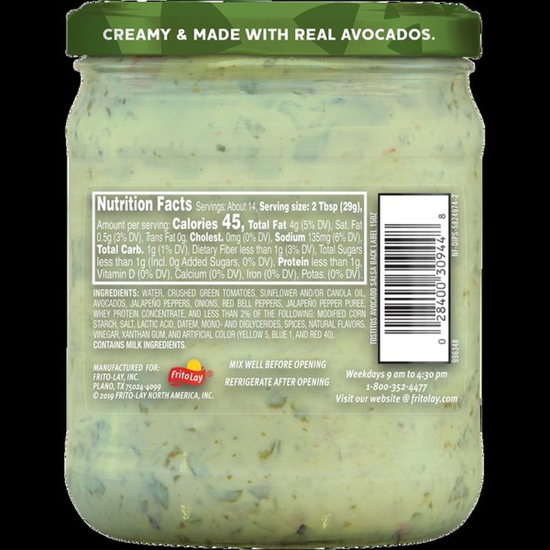 Tostitos Avocado Salsa Dip (15 oz) Instacart