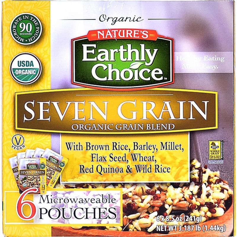 Nature S Earthly Choice Seven Grain Organic Grain Blend Microwaveable