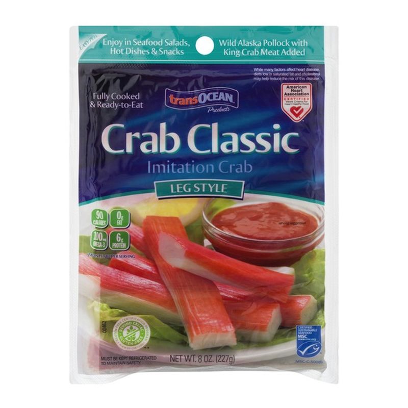 TransOcean Imitation Crab, Leg Style (8 oz) from Schnucks Instacart