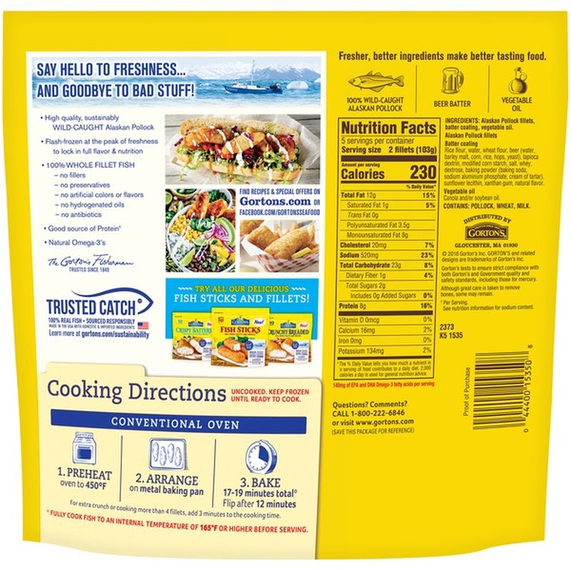 Gorton's Beer Battered Crispy Fish Fillets