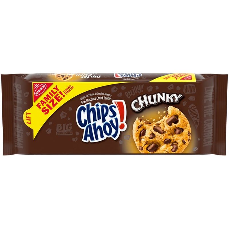 Chips Ahoy! Chunky Crunchy Chocolate Chip Cookies, Family Size (18.2 oz