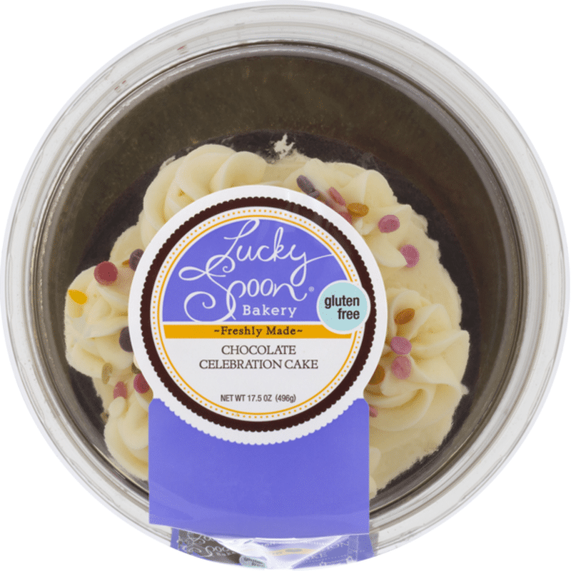 Lucky Spoon Bakery Cake, Celebration, Chocolate, Carton (17.5 oz