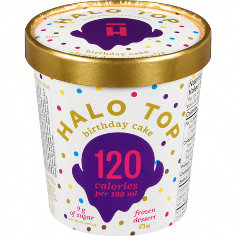 Halo Top Creamy Birthday Cake Frozen Dairy Dessert