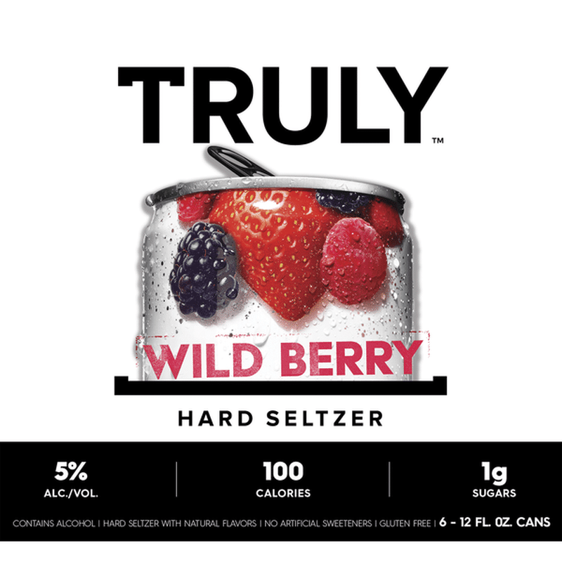 Truly Hard Seltzer Wild Berry Spiked Sparkling Water 12 Fl Oz Delivery Or Pickup Near Me Instacart