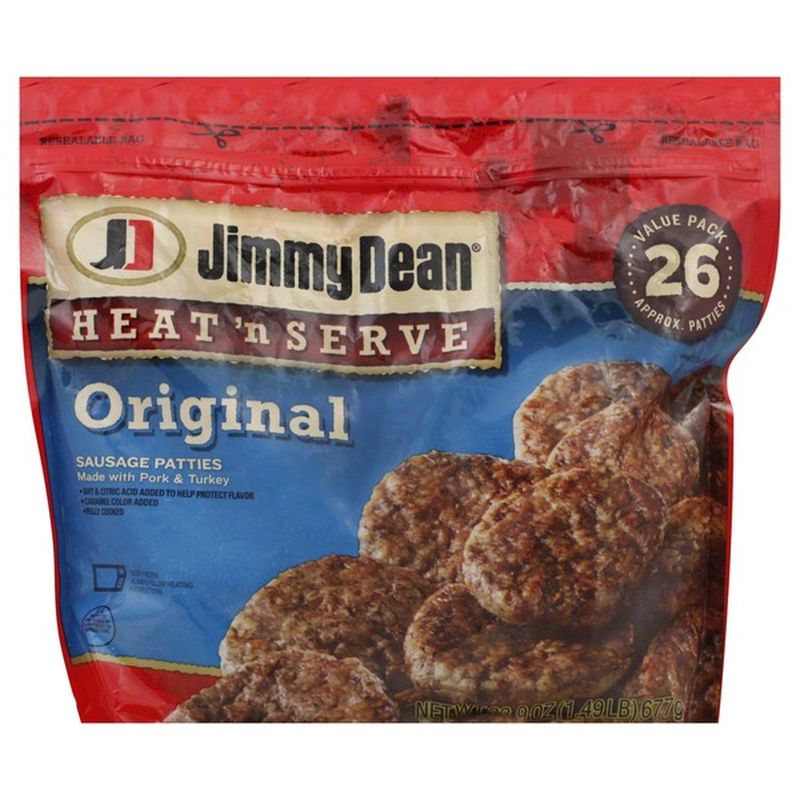 Jimmy Dean Heat N Serve Original Pork Sausage Patties 26 Ct From H E B Instacart