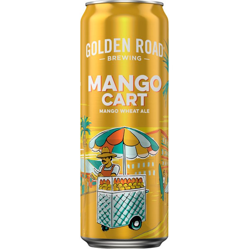 Golden Road Brewing Mango Cart Wheat Ale Beer Can (25 oz) Instacart