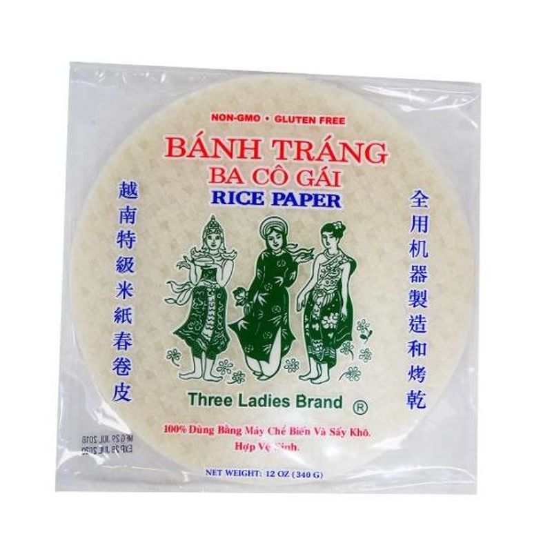 Three Ladies 25cm Spring Roll Rice Paper Wrapper