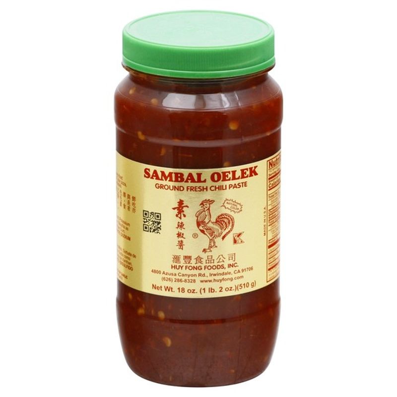 Huy Fong Chili Paste, Fresh, Ground, Sambal Oelek (18 oz) Instacart
