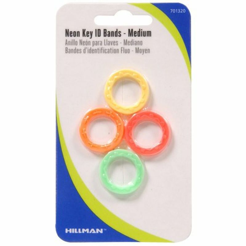 Hillman Group Neon Key ID Bands Medium