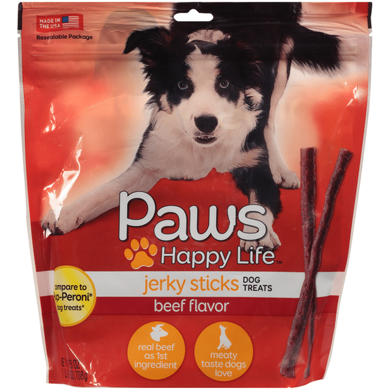 Paws Happy Life Jerky Sticks Dog Treats, Beef Flavor (25 oz) Delivery