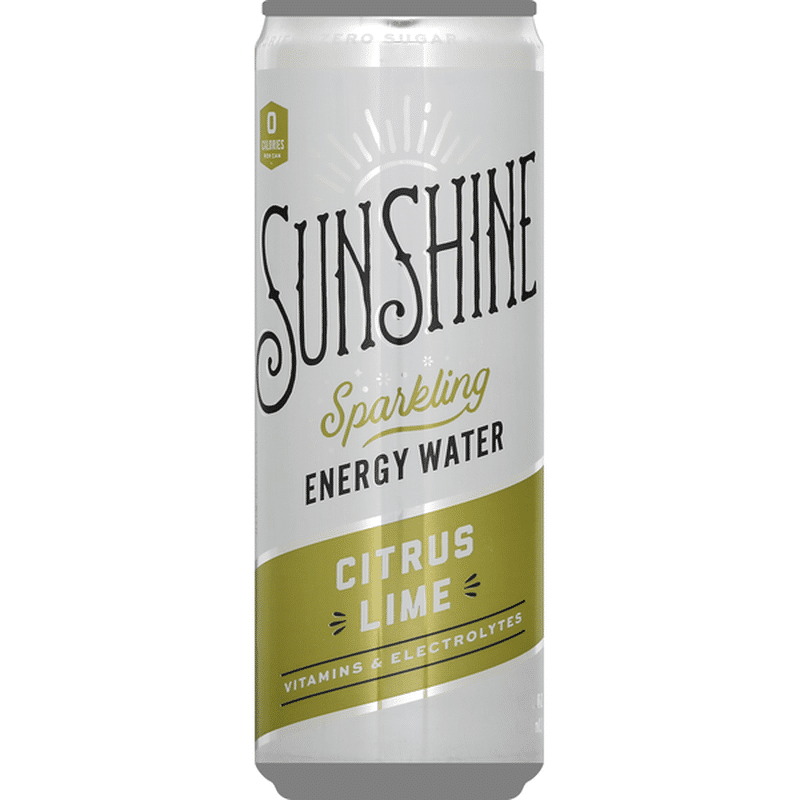 Sunshine Energy Water, Citrus Lime, Sparkling (12 oz) Delivery or
