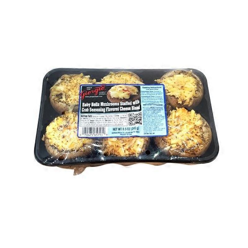 Mushrooms, Baby Bella, with Crab Seasoning Flavored Cheese