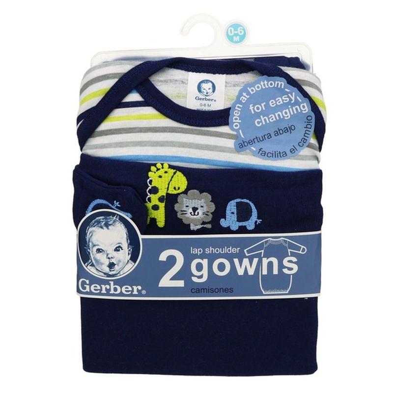 Gerber 0-6 Months Lion Lap Shoulder Gowns
