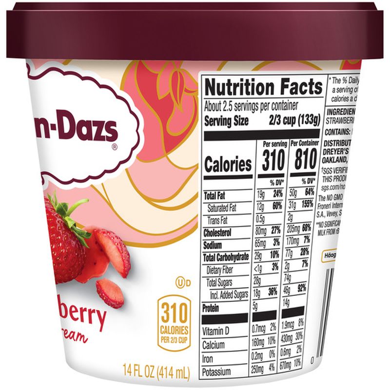 HaagenDazs Strawberry Ice Cream (14 fl oz) Instacart