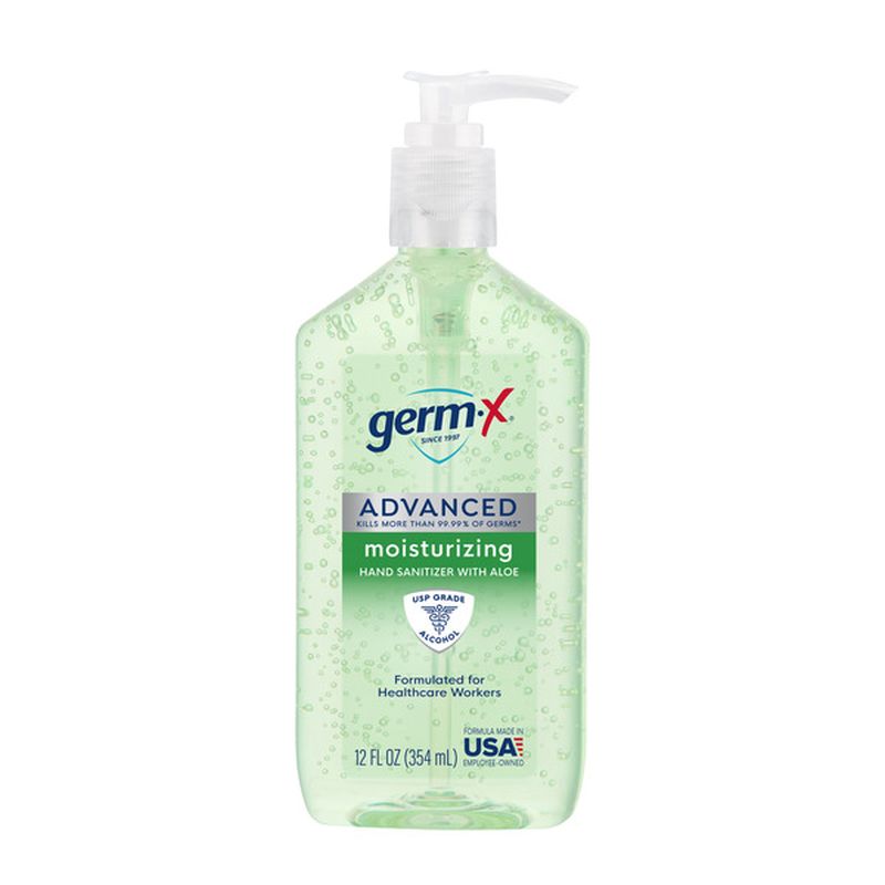 GermX ADVANCED moisturizing HAND SANITIZER WITH ALOE (12 fl oz) Instacart