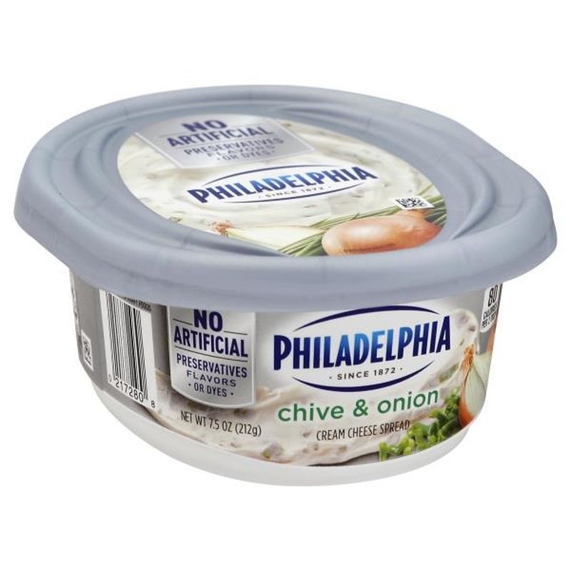 Philadelphia Chive and Onion Cream Cheese (7.5 oz) from Publix Instacart