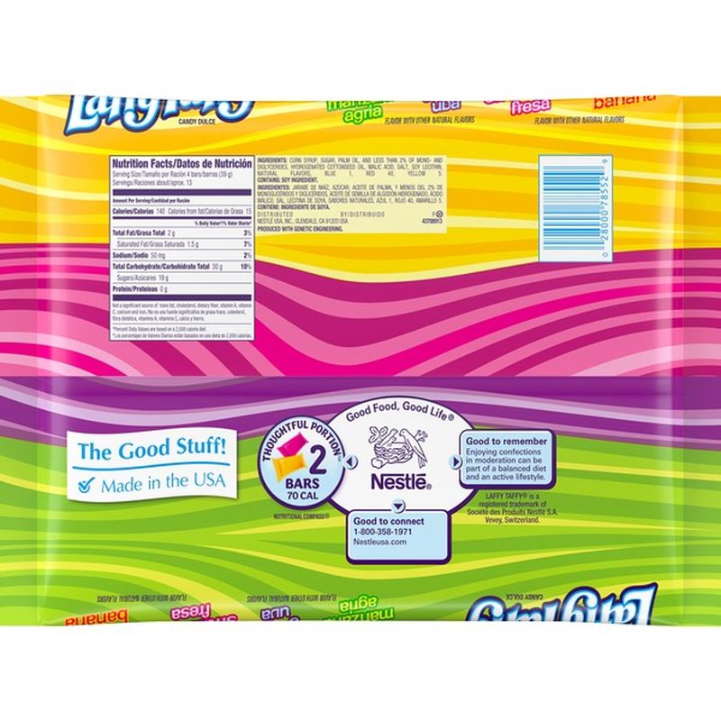 Laffy Taffy Strawberry/Banana/Grape/Sour Apple Sugar Candy (18.7 oz