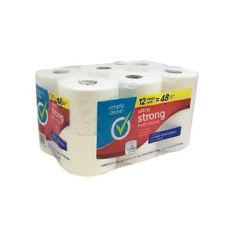 Simply Done Ultra Strong Bath Tissue Mega Rolls (12 ct) from Stater