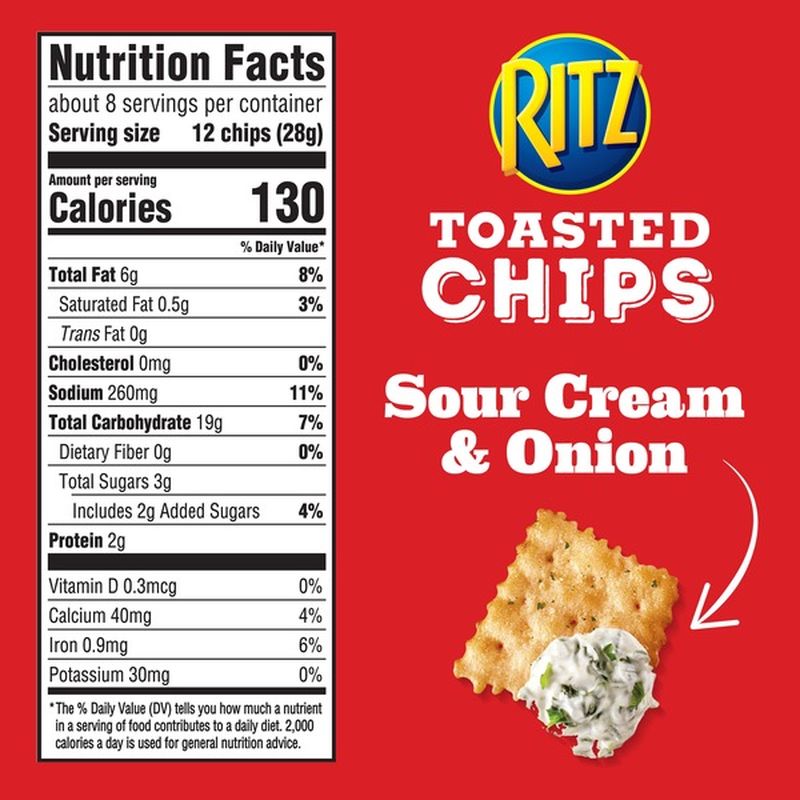 Ritz Toasted Chips, Sour Cream & Onion Flavored (8 oz ...