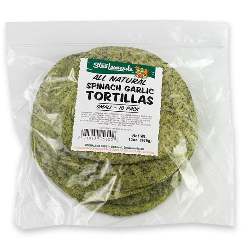 7" Spinach Garlic Tortillas