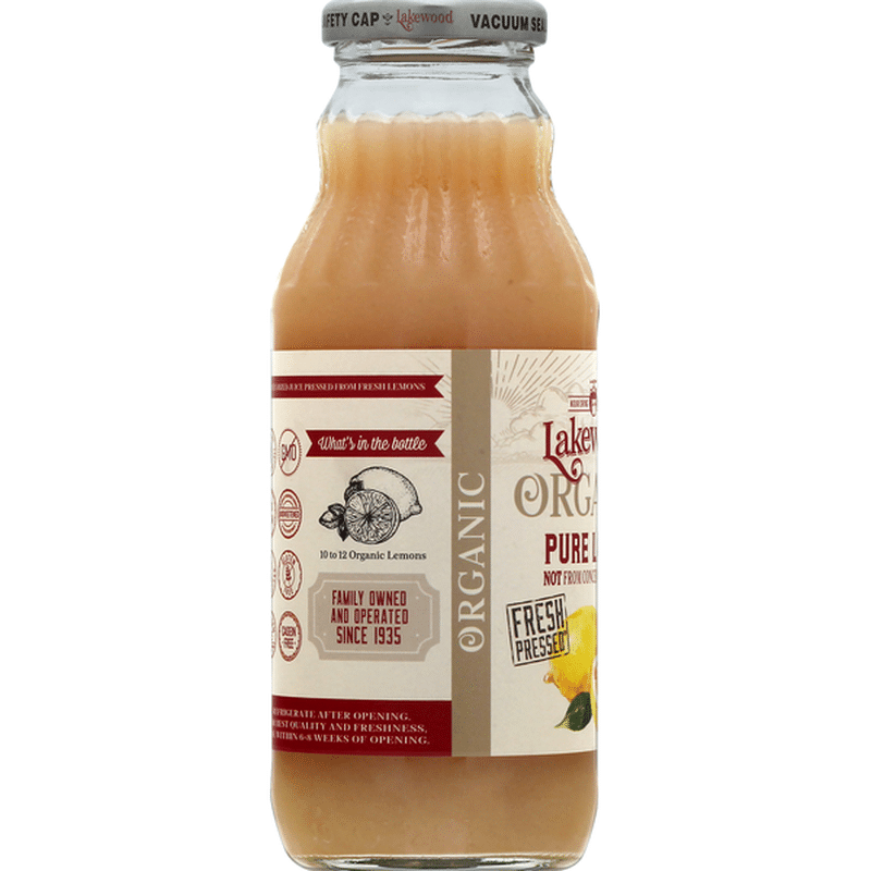 Lakewood Juice Organic Pure Lemon 12 5 Oz From Rainbow Grocery