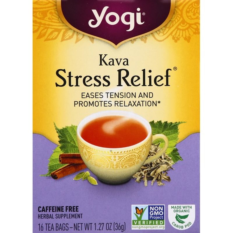 Yogi Kava Stress Relief Herbal Tea, Caffeine Free (16 ct) from Cub