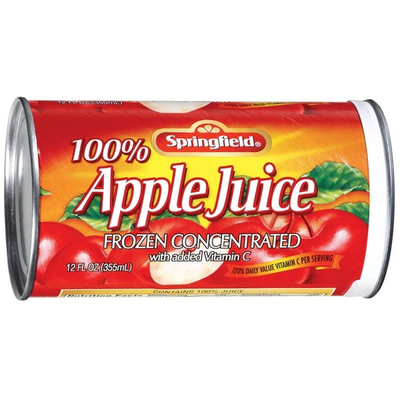 Springfield Apple Juice, 100, Frozen Concentrated (12 oz) Instacart