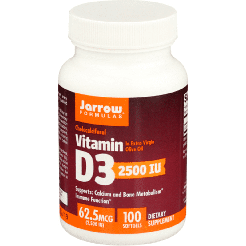 Jarrow Formulas Cholecalciferol Vitamin D3 2500 Iu Dietary Supplement (100 ct) from Sprouts