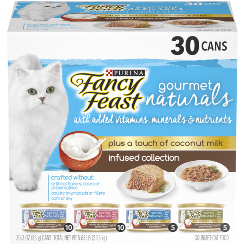Purely Fancy Feast Natural Wet Cat Food Variety Pack, Gourmet Naturals