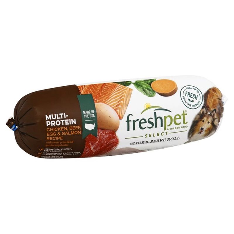 Freshpet Dog Food, MultiProtein, Chicken, Beef, Egg & Salmon Recipe (1