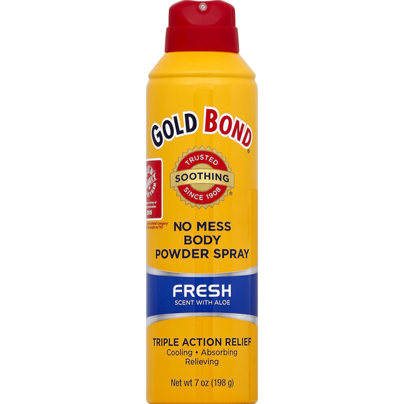 Gold Bond Body Powder Spray, No Mess, Fresh Scent with Aloe (7 oz) from