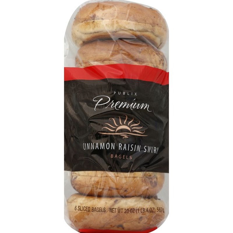 Publix Premium Bagels, Cinnamon Raisin Swirl (6 ct) from Publix Instacart