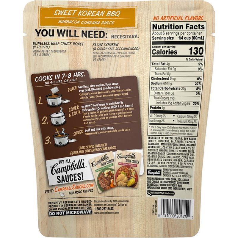 Campbell's® Sweet Korean BBQ Slow Cooker Sauce (13 oz) from Safeway