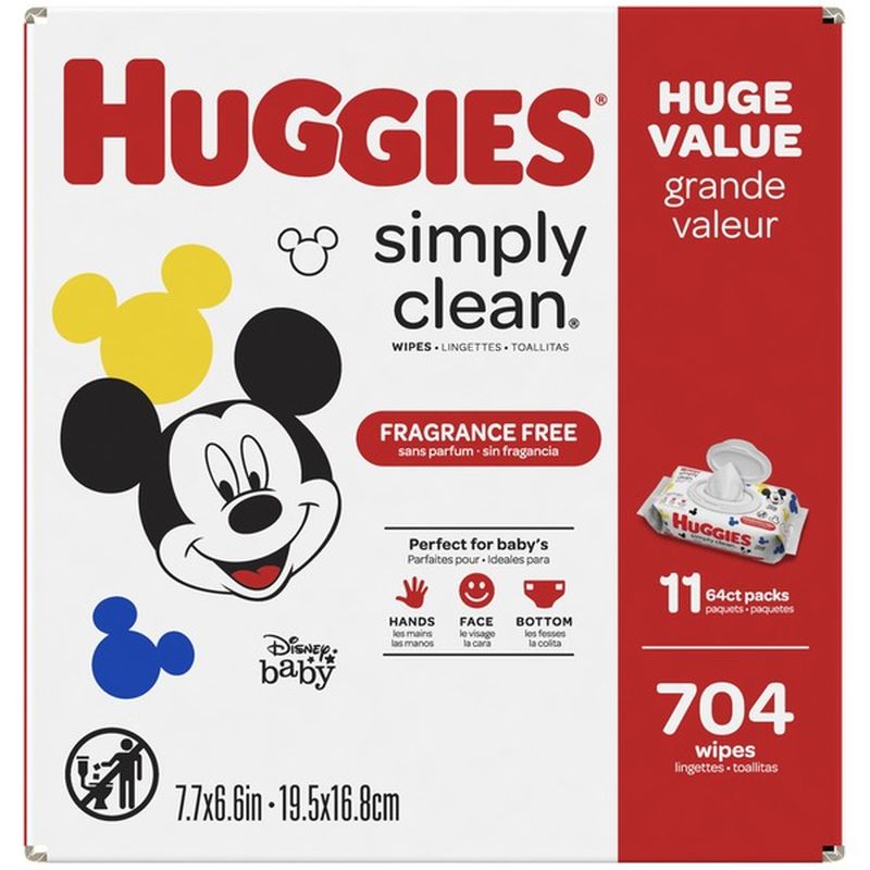 huggies simply clean wipes 704