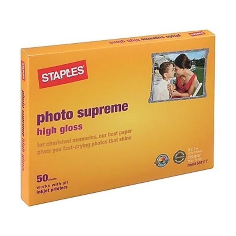 printer setting staples photo supreme matte