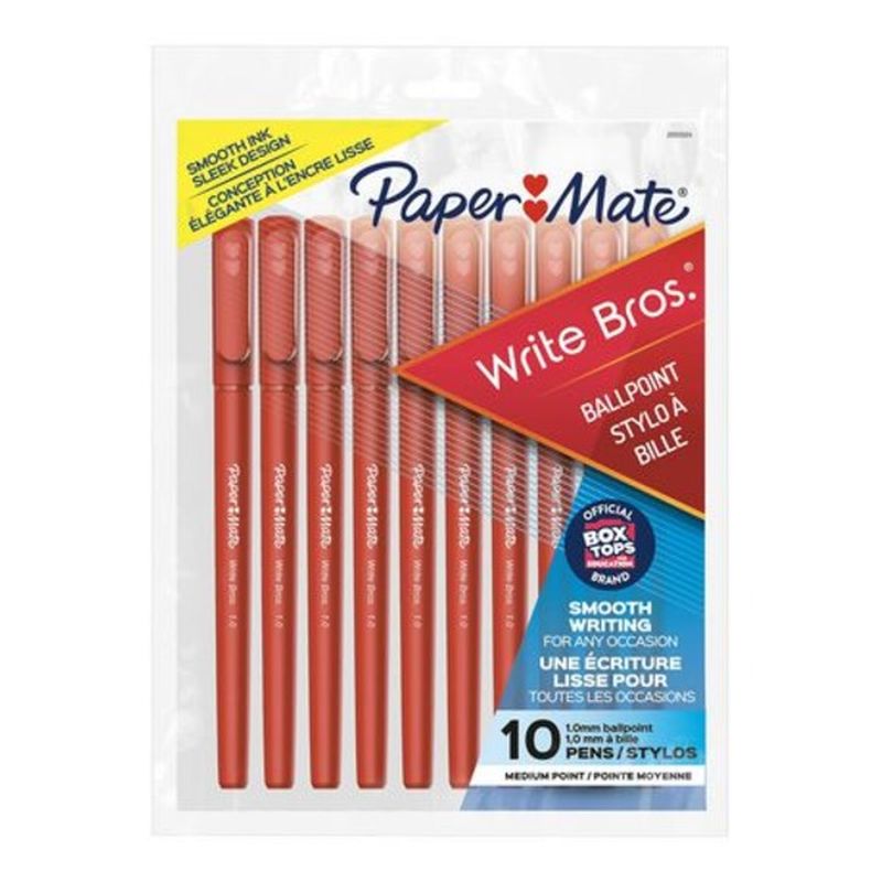 Paper Mate Red Write Bros Medium Point Ballpoint Pens