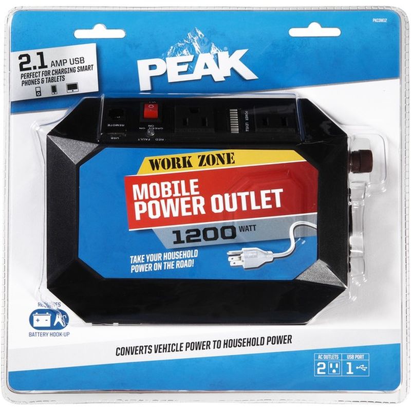 Peak Work Zone 1200 Watt Mobile Power Outlet (each) Instacart