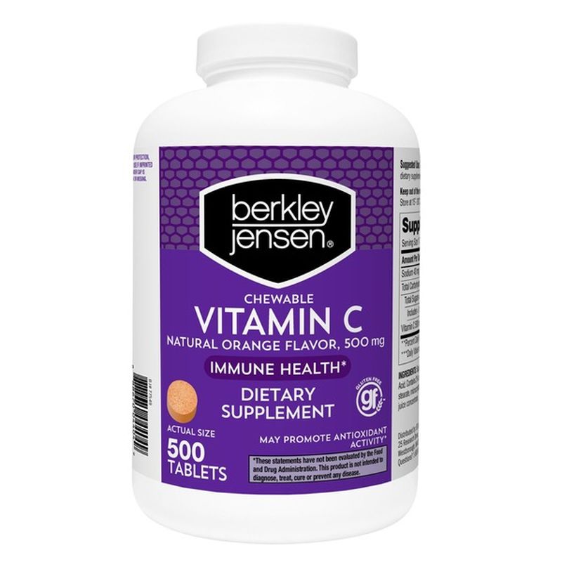 Berkley Jensen 500mg Chewable Vitamin C Tablets (500 ct) Instacart