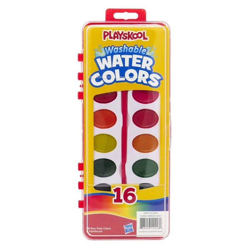 Playskool Assorted Colors Watercolor Paint Set With Brush