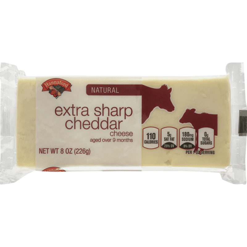 Hannaford Extra Sharp White Cheddar Cheese (8 oz) Instacart