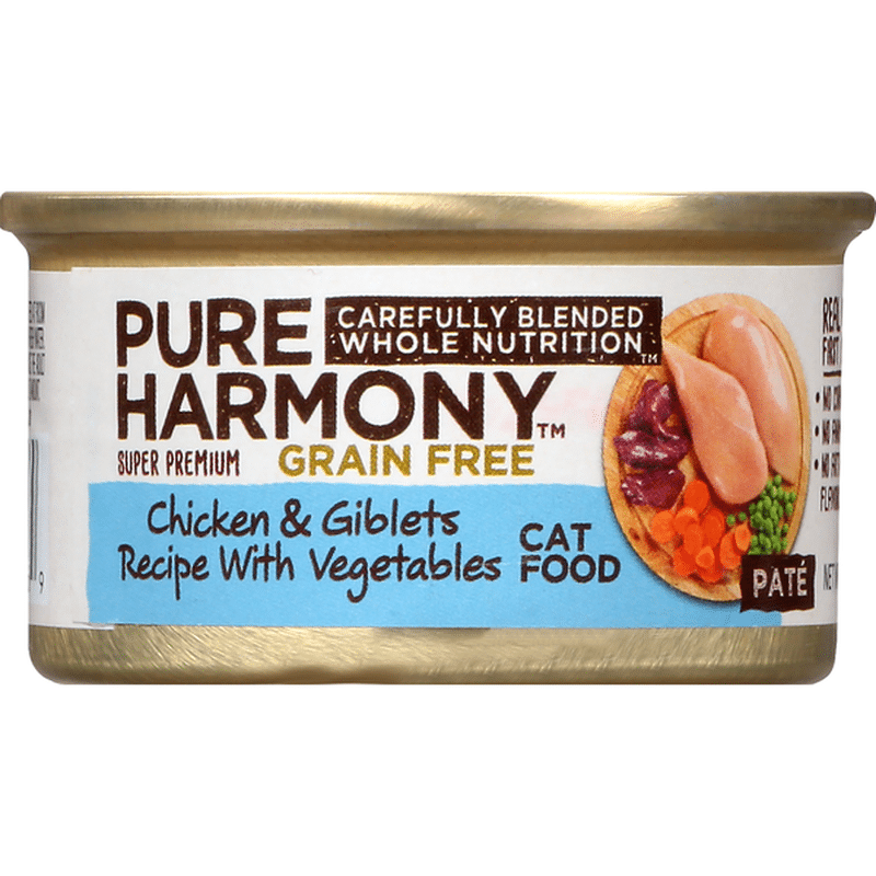 Pure Harmony Cat Food, Super Premium, Grain Free, Chicken & Giblets
