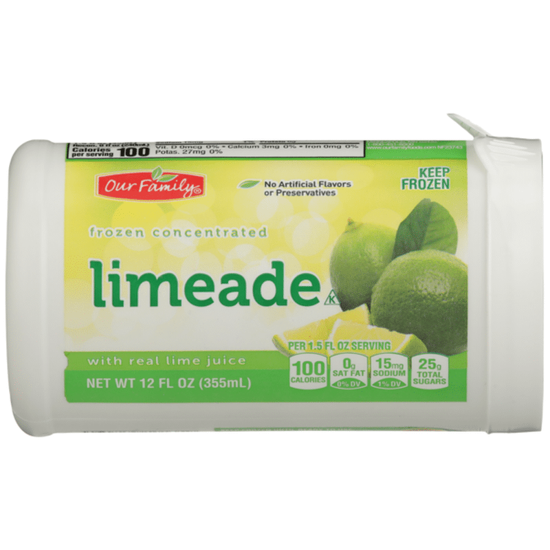 Our Family Frozen Concentrated Limeade With Real Lime Juice (12 fl oz