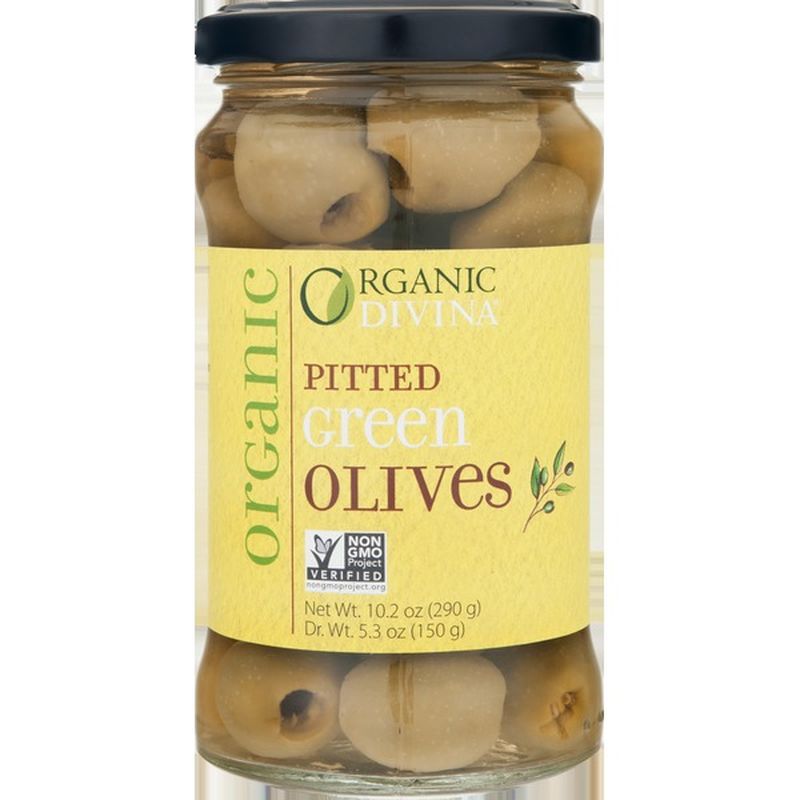 Organic Divina Pitted Green Olives (6 oz) Instacart